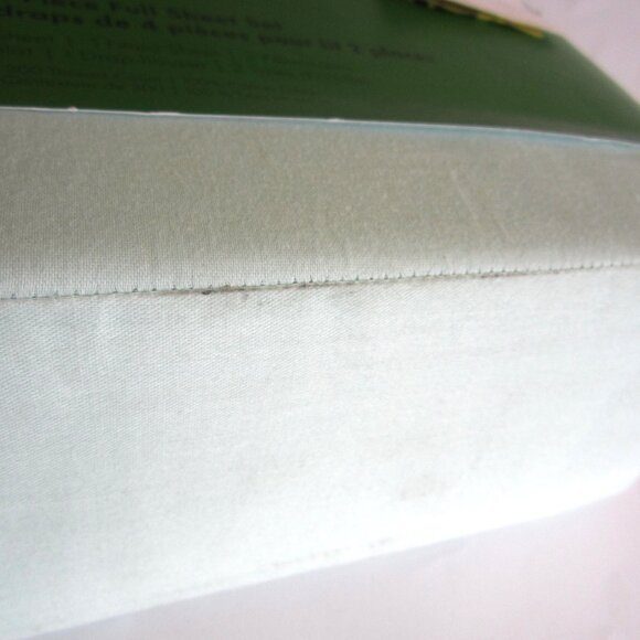 Kate Spade Full Sheet Set Light Green Cotton 300 Thread Count - Picture 6 of 8